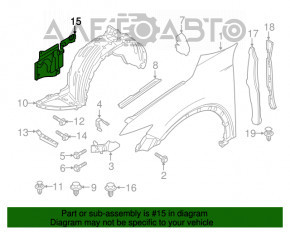 Защита арки боковая передняя левая Mazda CX-5 13-16