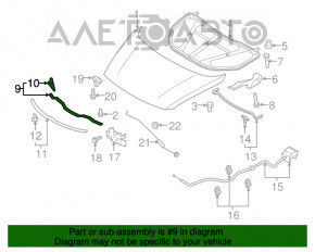 Garnitura capacului portbagajului spate Mazda CX-9 16-