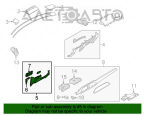 Capacul genunchiului șoferului Mazda CX-9 16- negru