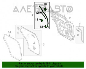 Garnitura ușii din spate dreapta Mazda CX-9 16- spate