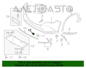 Заглушка буксир крюка переднего бампера Mazda CX-9 16- OEM