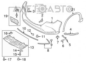 Заглушка буксир крюка переднего бампера Mazda CX-9 16- OEM