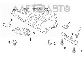 Защита двигателя задняя Mazda CX-5 13-16 царапины, без лючка