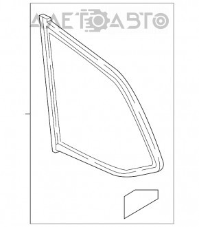 Fereastra din spate dreapta cu geam opac pentru Mazda CX-9 16- crom