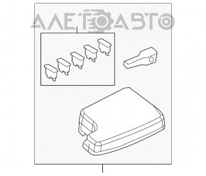 Capacul cutiei de siguranțe sub capotă Mazda CX-9 16- nou OEM original