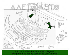 Кронштейн решетки радиатора правый grill Mazda CX-9 16-