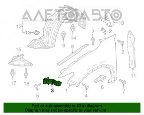 Кронштейн крыла передний правый Mazda CX-9 16- OEM