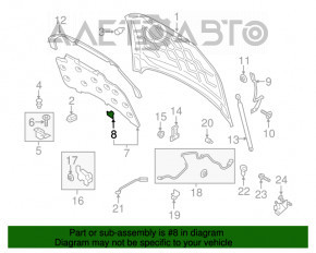 Clipsuri de izolare a capotei, set de 14 bucăți, Ford Fusion mk5 17-20