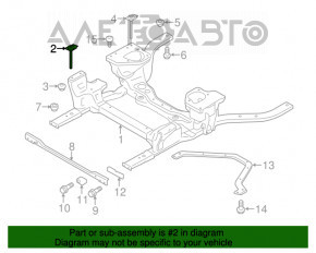 Șuruburile de fixare a suportului de suspensie frontală, set de 12 bucăți, Ford Mustang mk6 15-