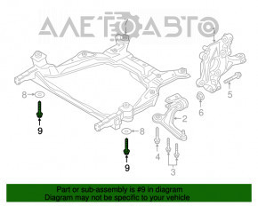 Şuruburile de fixare a suportului de subramă frontală 4 buc Lincoln MKZ 13-20 105mm