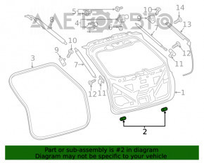 Bara de protecție a ușii portbagajului stâng Ford Escape MK4 20-