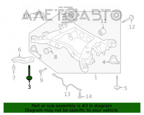 Șuruburile de fixare a suportului spate al șasiului, 4 bucăți, Ford Escape MK4 20- 140mm