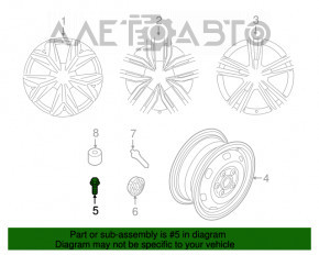 Roată de șurub M14x1.5 VW Atlas 18-