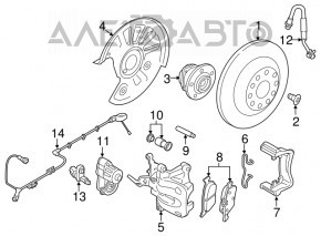 Senzor ABS spate dreapta Audi Q7 4L 10-15