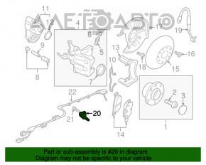 Senzor ABS spate stânga Audi A3 8V 15-20 FWD