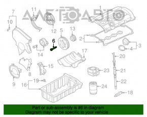 Болт шкива коленвала VW Passat b7 12-15 USA M16X54