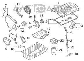 Piulița arborelui cotit VW Passat b7 12-15 SUA M16X54