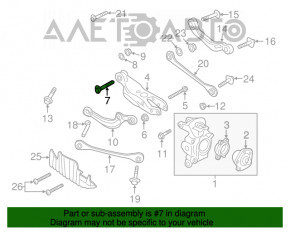 Piuliță de reglare a camberului Audi A4 B9 17- 95mm