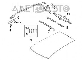 Piese de fixare a barelor longitudinale VW Tiguan 09-17