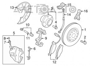 Датчик ABS передний левый VW Jetta 11-18 USA новый OEM оригинал