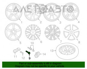 Болт колесный d19 M14x1.5 Porsche Panamera 10-16 черный