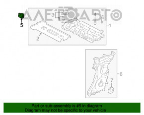 Capacul gâtului de umplere a uleiului Lincoln MKZ 13-16 2.0T