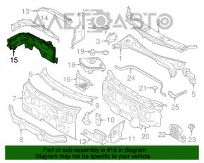 Перегородка моторного отсека BMW X1 F48 16-22 B46 нижняя часть