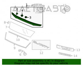 Moldura capacului portbagajului Honda Clarity 18-21 SUA crom