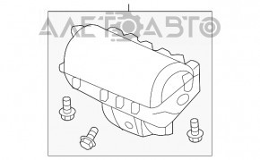 Airbag-ul de pasager din bordul Honda Civic X FC 16-21.