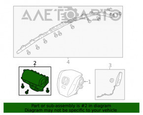 Airbag-ul de pasager din bordul Honda Civic X FC 16-21.