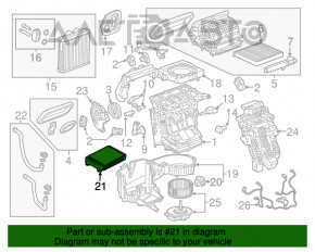 Radiatorul încălzitorului pentru încălzirea Chevrolet Volt 16-