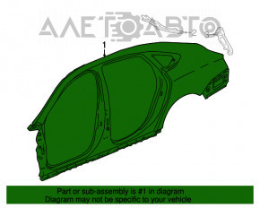 Aripa spate stânga Chevrolet Impala 14-20.