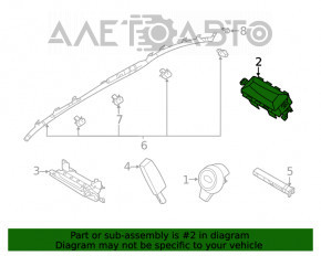 Подушка безопасности airbag пассажирская в торпеде Subaru Outback 20-