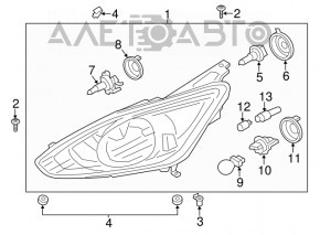 Far dreapta față Ford C-max MK2 13-16 pre-restilizare