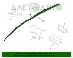 Perna de siguranță airbag cortina laterală dreapta Ford C-max MK2 13-18 declanșată