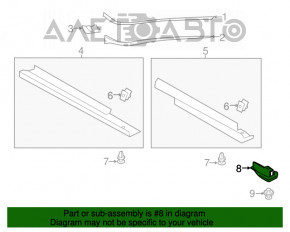 Apărătoare de prag spate dreapta Ford C-max MK2 13-18 presată