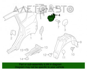 Corpul capacului rezervorului de combustibil Ford C-max MK2 13-18