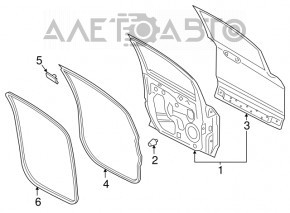 Уплотнитель двери передней правой Ford Ecosport 18-22