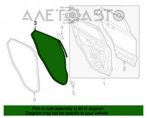 Уплотнитель двери задней правой Ford Ecosport 18-22