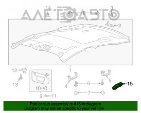 Plafonul de iluminare din spate pentru Lincoln MKZ 13-16, bej.