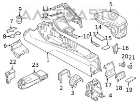 Кронштейн центральной консоли BMW X1 F48 16-22