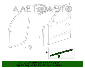 Garnitura ușii din față dreapta Mercedes X164 GL W164 ML inferioară