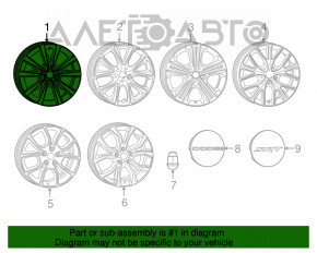 Roată de 18 inch pentru Dodge Durango 14-