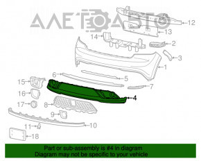 Bara fata goala partea de jos Dodge Durango 14-20 fara ornamente