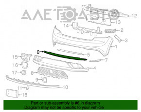 Moldura bara fata centrala Dodge Durango 14-20 crom