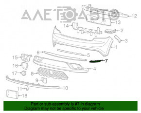 Moldura bara fata dreapta Dodge Durango 14-20 crom