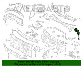 Водосток решетки дворников левый BMW X1 F48 16-22 новый OEM оригинал