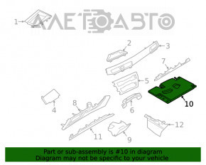 Capacul panoului frontal inferior al spatiului pentru picioarele pasagerului BMW X1 F48 16-22, frontal, zgarieturi