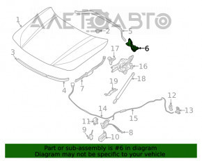 Уплотнитель решетки дворников левый BMW X1 F48 16-22