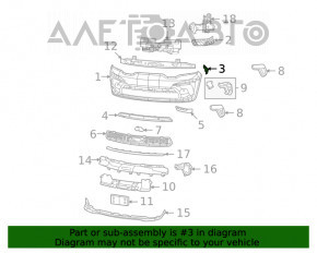 Suportul pentru bara de protecție față dreapta Dodge Durango 14-